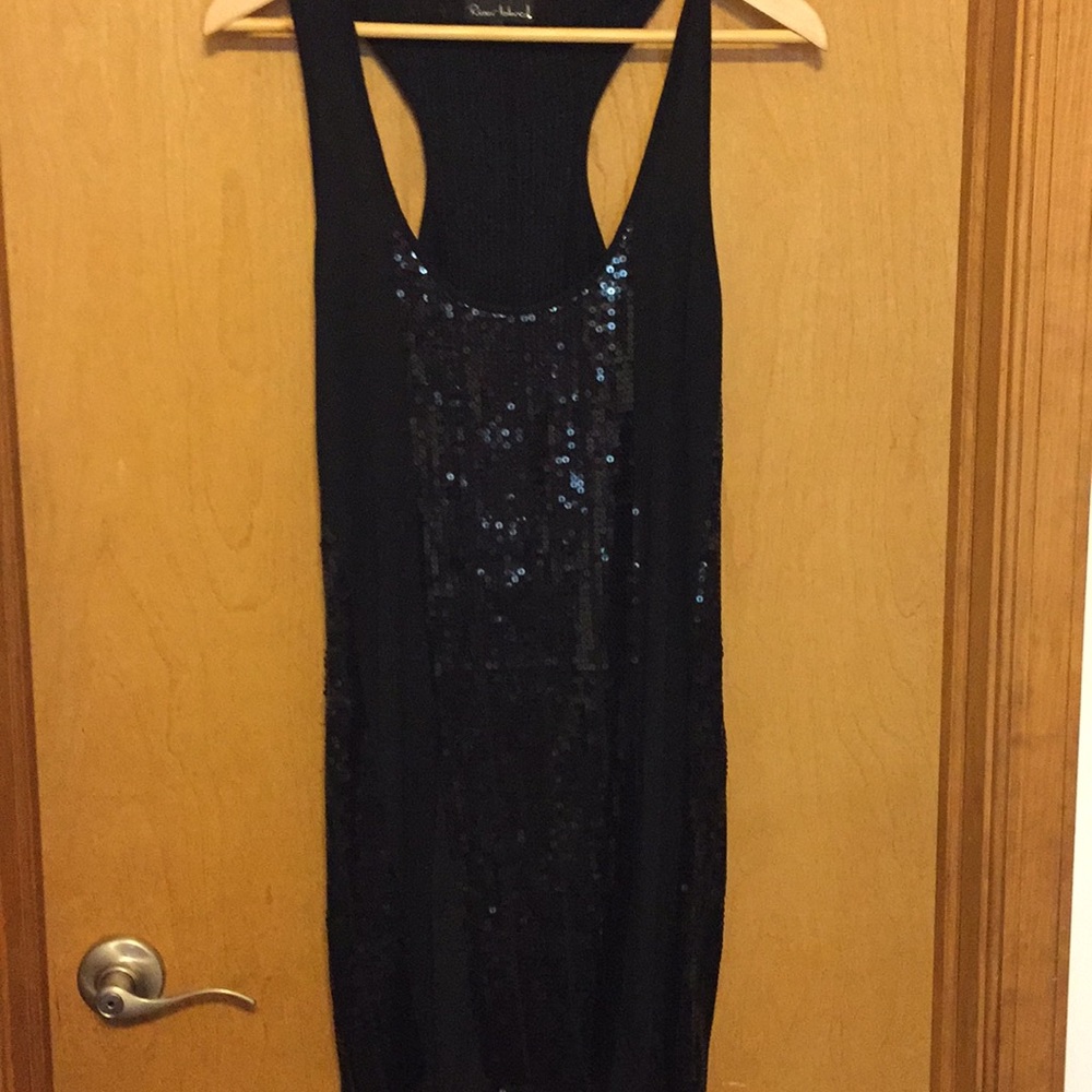 Dress Black Beaded Top... Designer River Island